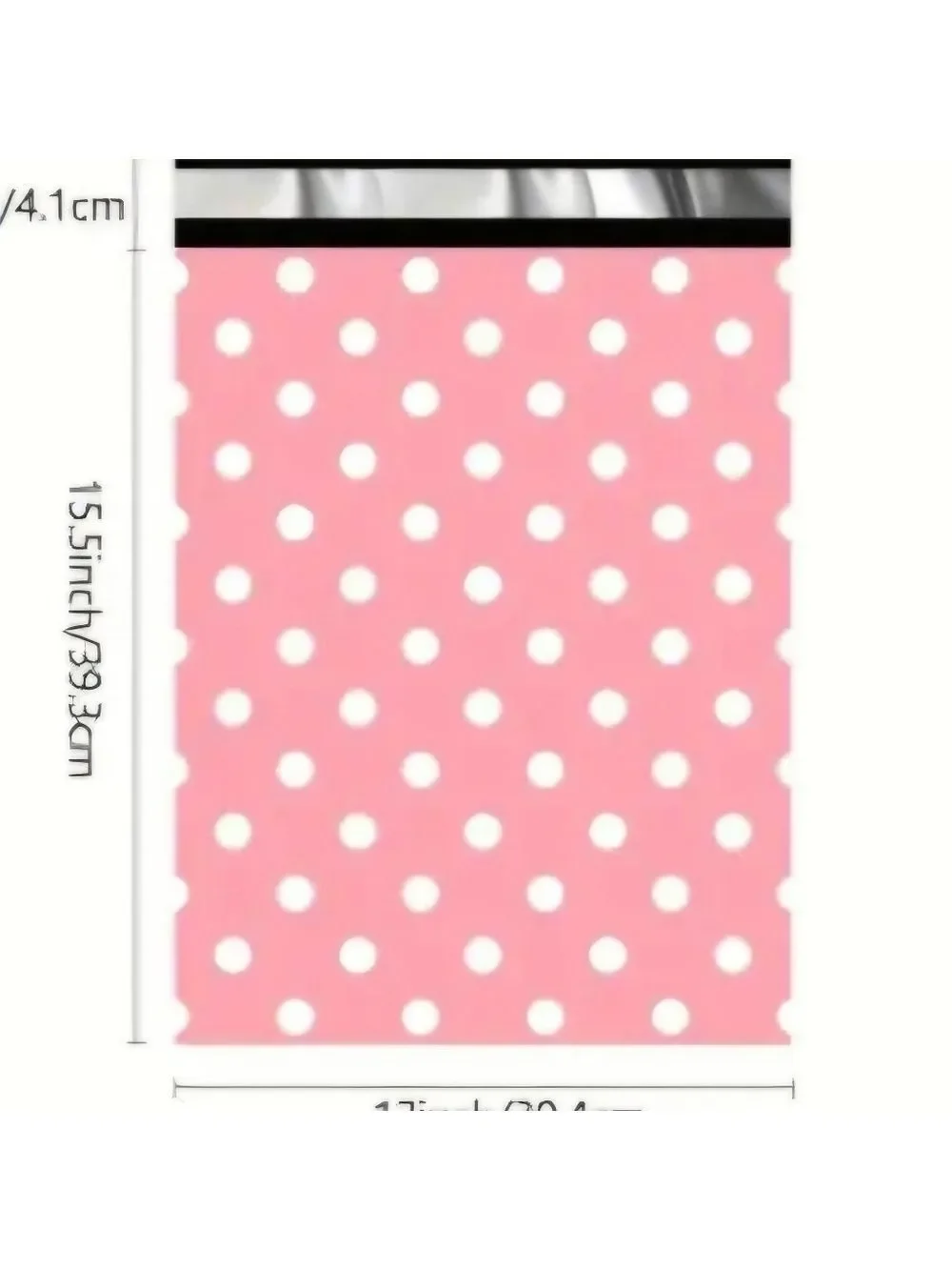 12x15.5 Pink & white poly mailers quantity of ten